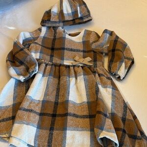 Plaid Dress with Cutest Hat for Kids